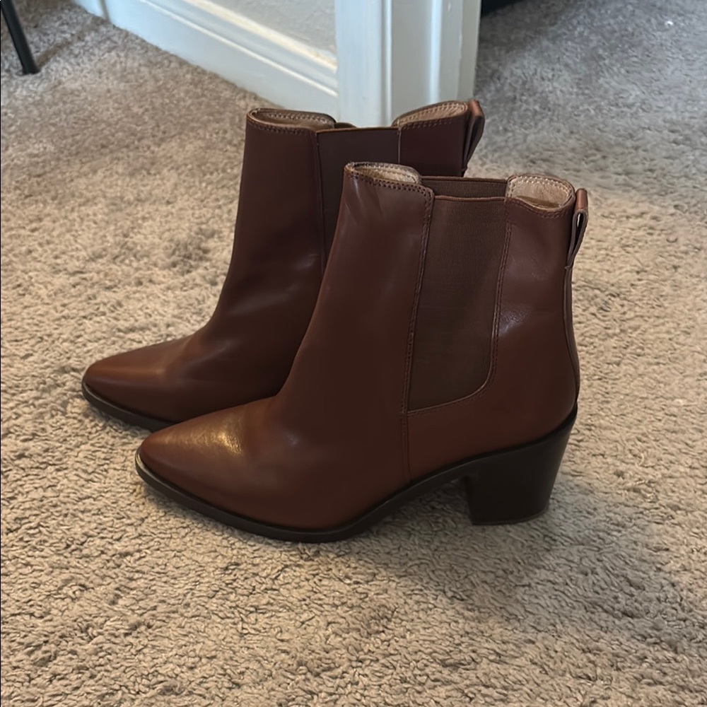 Madewell Brown Leather Ankle Boots